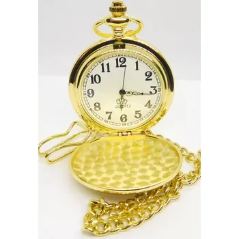 Hodinky Klenoty Budín Luxusní zlacené kapesní hodinky retro BADUS 11960804 s arabskými číslicemi (Klenoty Budín Luxusní zlacené kapesní hodinky retro BADUS 11960804 s arabskými číslicemi)