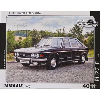 puzzle pro nejmenší RETRO-AUTA Puzzle č.66 Tatra 613 (1979) 40 dílků