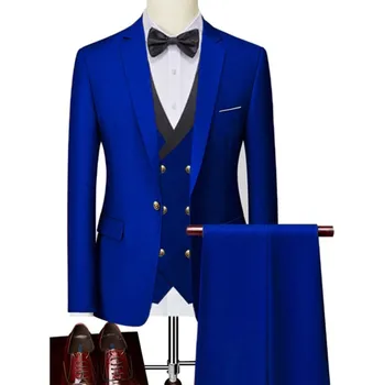 Pánský oblek Svatební pánský oblek MC122 Velikost: M, Barva (Varianta): 1 knoflík Bao Lan