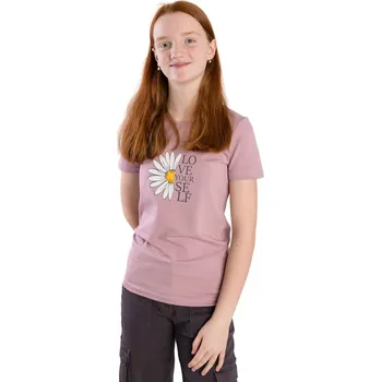 Dívčí tričko Dívčí tričko Betty mode pudrové s kopretinou