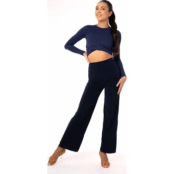 Dámské kalhoty Intermezzo,Kalhoty s vysokým pasem 5558, námořnická modrá L