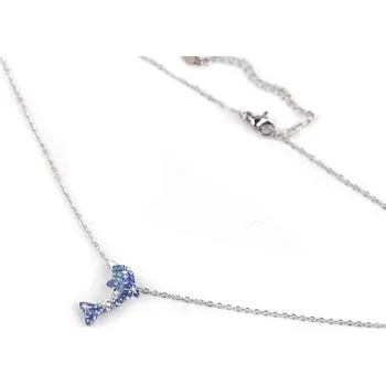 Náhrdelník Náhrdelník z nerezové oceli delfín s broušenými kamínky