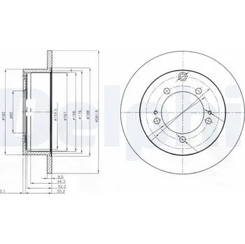 Brzdový kotouč Brzdový kotouč DELPHI BG3815