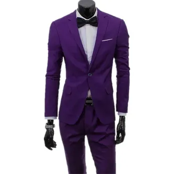 Společenský pánský oblek MC118 Velikost: 3XL, Barva (Varianta): Sada 2 ks fialová