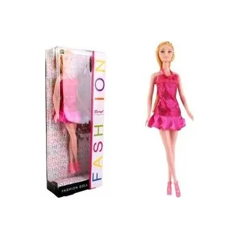 Panenka Lalka Beryl Fashion różowa sukienka z falbanką