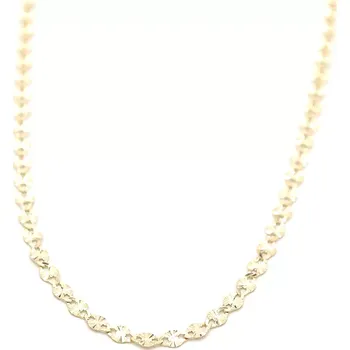 Řetízek Zlatý řetízek Valentina zdobená proužky 1,65g