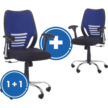 Kancelářská židle Santos 1 + 1 ZDARMA, modrá