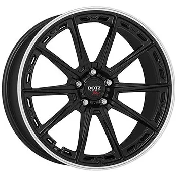 Alu kolo alu-kola DOTZ SONOMA dark 9.5x19, 5x114.3 ET45, Matné černé lakovaní /leštený límec