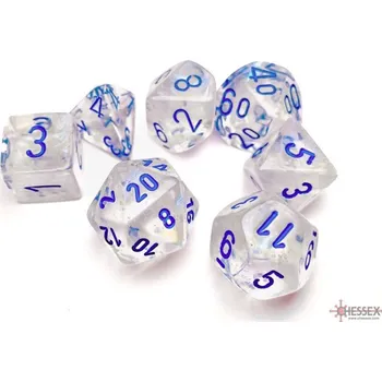 Příslušenství k deskovým hrám Chessex Sada 7 kostek Chessex - Borealis Icicle / light blue - 27581