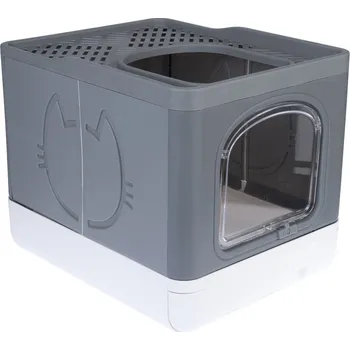 Toaleta pro kočku TIAKI Toaleta pro kočky s horním vstupem Jax tmavě šedá