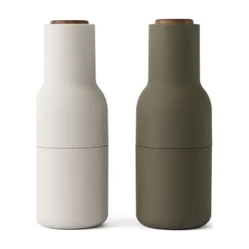 Mlýnek na koření Mlýnky Bottle Hunting Green/Walnut – set 2 ks