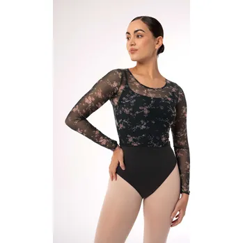 Dámský svetr Intermezzo,Baletní top – květinová kolekce 6645, černá XL