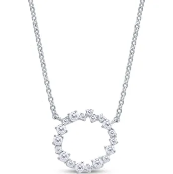 Řetízek Stříbrný řetízek s kroužkem a zirkony 2303