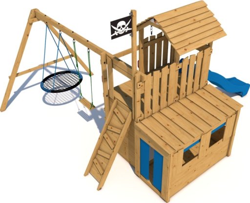 Dětské hřiště Monkey´s Home Velký pirát JOLLY modrá