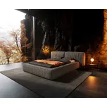 DELIFE Čalouněná postel Coperti 140x200 cm bouclé stříbrně šedá