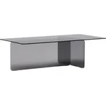 Šedý skleněný konferenční stolek Kave Home Zaren 120 x 60 cm