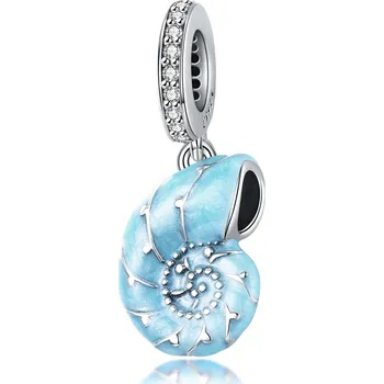 Přívěsek Elenys stříbrný přívěsek Třptivě modrá lastura