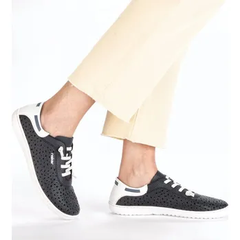 Dámské polobotky Dámské barefoot polobotky 52805-14 Rieker modrá Barva: blau kombi, Velikost: 39