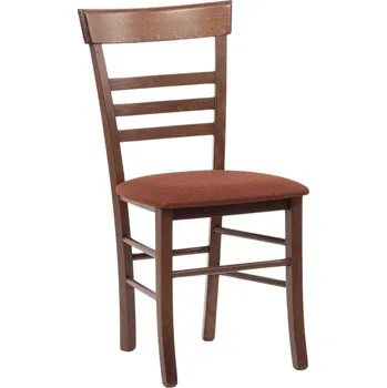 Jídelní čalouněná židle SIENA — masiv, látka, více barev, nosnost 155 kg Tmavě hnědá Lux 11 Bronzová