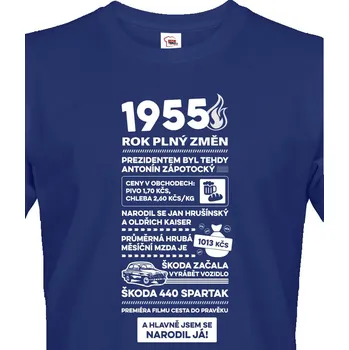 Pánské tričko Bezvatriko.cz 2888 Modrá 4XL