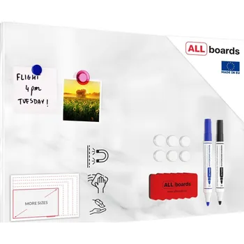 Obraz ALLboards magnetický obraz na stěnu bez rámu 40 x 60 cm - fotoobraz světlý mramor