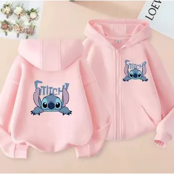 Chlapecký svetr Lilo & Stitch MIKINA STITCH na zip, různé barvy Varianta: růžová, Stitch, Velikost: 150