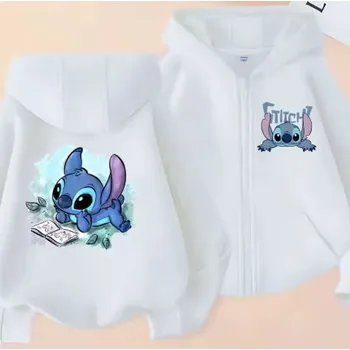 Chlapecký svetr Lilo & Stitch MIKINA STITCH na zip, různé barvy Varianta: bílá, s knihou, Velikost: 160