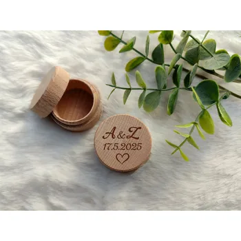 Svatební dekorace Dřevěná krabička na snubní prsteny