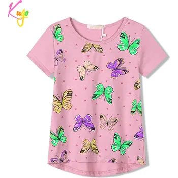 Dívčí tričko Dívčí triko s krátkým rukávem KUGO HC9337 růžová Velikost: 128