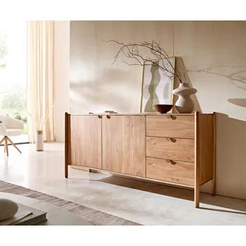 Komoda DELIFE Komoda Caius 175 cm akácie Aura 2 dvířka 3 zásuvky