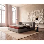 DELIFE Čalouněná postel Simea 180x200 cm bouclé stříbrně šedá