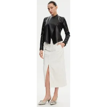 Dámská casual bunda French Connection Bunda z imitace kůže 75BZ7 Černá Regular Fit 8