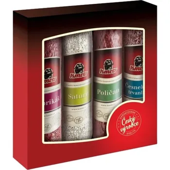 Dárkový potravinový koš Kmotr - Kmotr Dárkové balení salámů Kmotrův mix