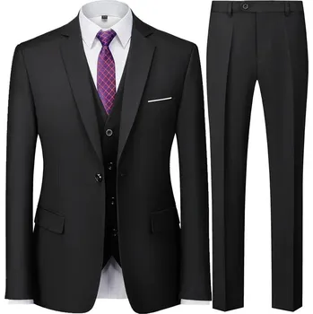 Pánský oblek Kvalitní pánský oblek MC134 Velikost: L, Barva (Varianta): 1 knoflík black