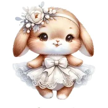 Velikonoční dekorace Nažehlovací obrázek - zajíček v bílém II (19,0 x 22,0 cm)