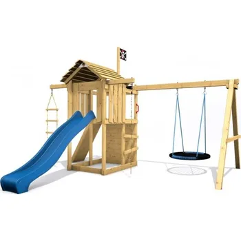 Dětské hřiště Dětské hřiště Monkey´s Home Malý pirát JIM s modrou skluzavkou