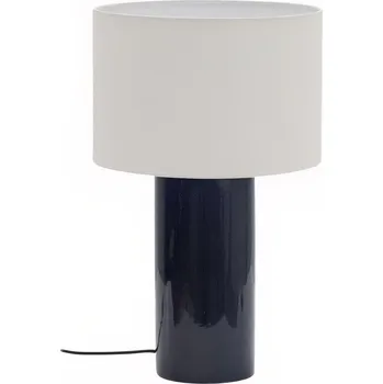 Lampička Tmavě modrá keramická stolní lampa Kave Home Toneric