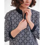 Dámský vlněný svetr WOOLIFE STAR Tmavě modrá, bílý vzor XS