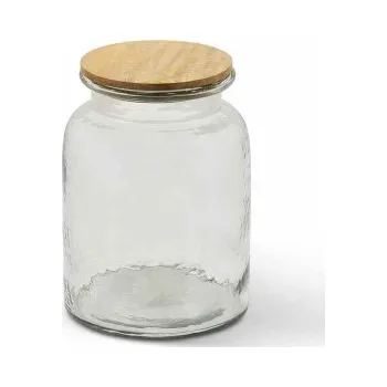 Dóza na potraviny Skleněná dóza s dřevěným víčkem Hawling 27x25 cm