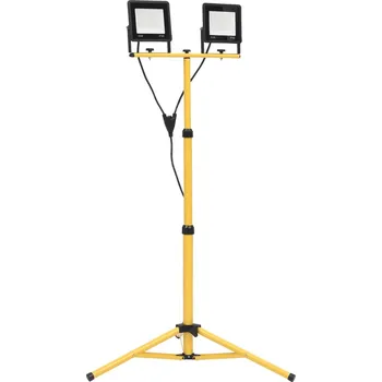 LED reflektor se stojanem 2 x 50 W studené bílé světlo Černý149661