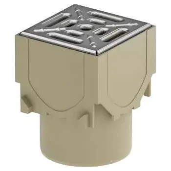 Odvodňovací žlab ACO Euroline Rohový díl s odtokem DN 110, pozinkovaný můstkový rošt 3003855 free_store_pickup