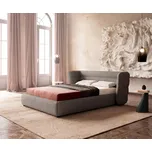 DELIFE Čalouněná postel Simea 140x200 cm bouclé stříbrně šedá