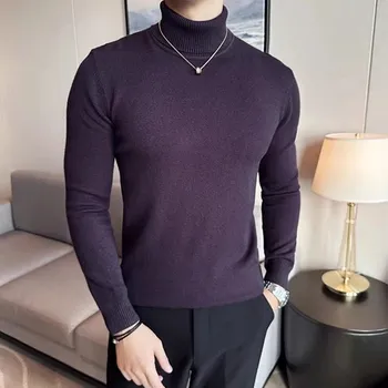 Pánský svetr Pánský svetr s rolákem a bez Velikost: XL, Barva (Varianta): Fialová