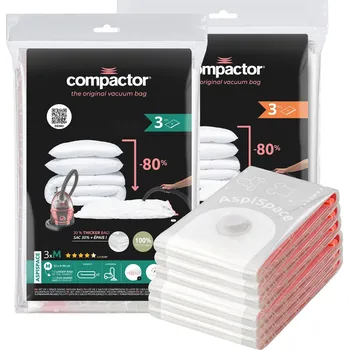 Úložný box Set 6 ks vakuových úložných pytlů Compactor Bag Aspispace 3x M 70 litrů + 3x L 120 litrů