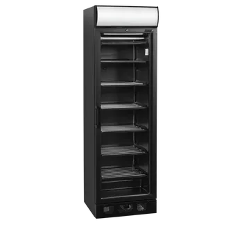 Mraznička TEFCOLD UFSC371GCP Black - Mrazicí skříň prosklené dveře, černá