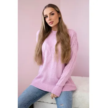 Dámský svetr Kesi Dámský svetr s modním vzorem Isla Barva: Fialová, Velikost: UNI