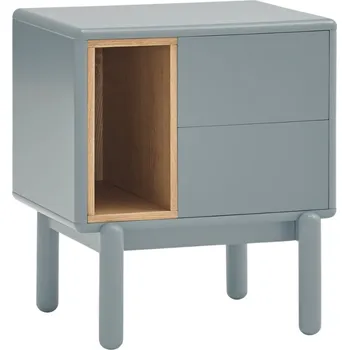 Noční stolek Modrošedý lakovaný noční stolek Teulat Corvo 48 x 35 cm
