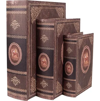 Úložný box Clayre & Eef - Sada tří úložných boxů BOOK 65691