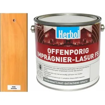 Lak na dřevo Herbol OFFENPORIG IMPRÄGNIER-LASUR FS Borovice - Kiefer Velikost balení: 2,5 l + dárek k objednávce nad 1000Kč