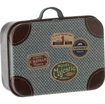 plyšák Plechový kufřík pro myšky Maileg Travel Blue